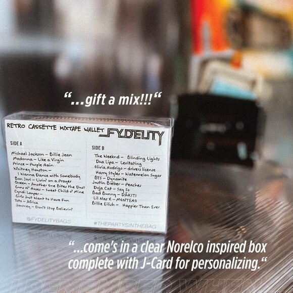 Retro Cassette Wallet Women Compact Vegan Leather Vintage 80s 90s Style - Picture 6 of 6